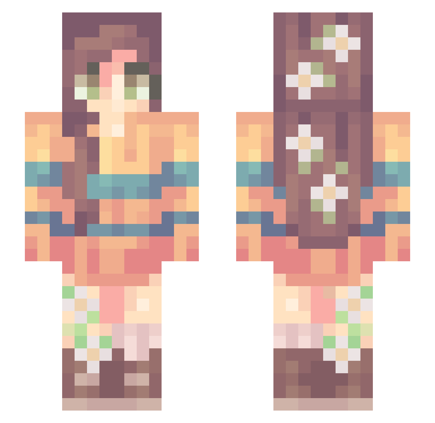 strgrl Minecraft skin, front and back view