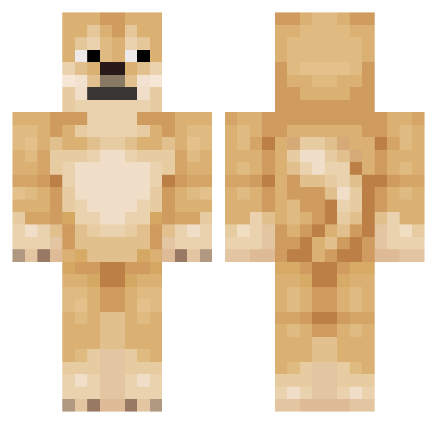 bigchief1108 Minecraft skin, front and back view