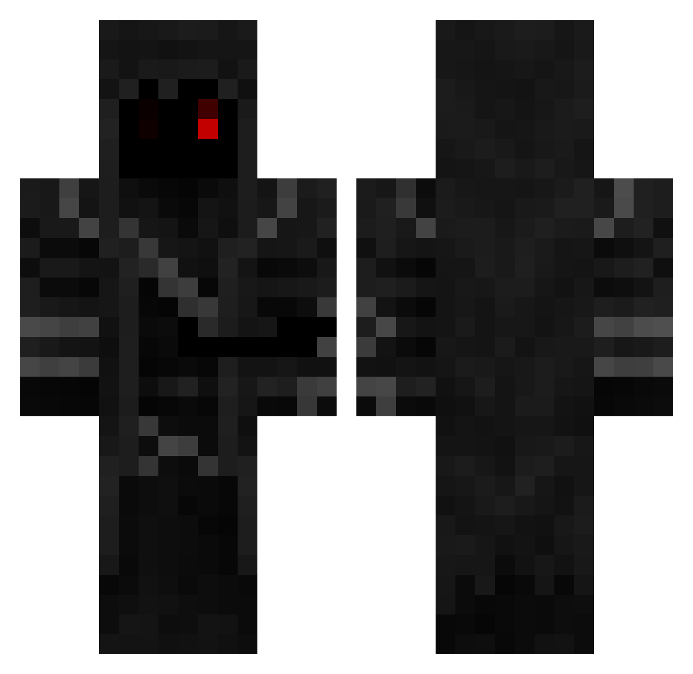 Player599 Minecraft skin, front and back view