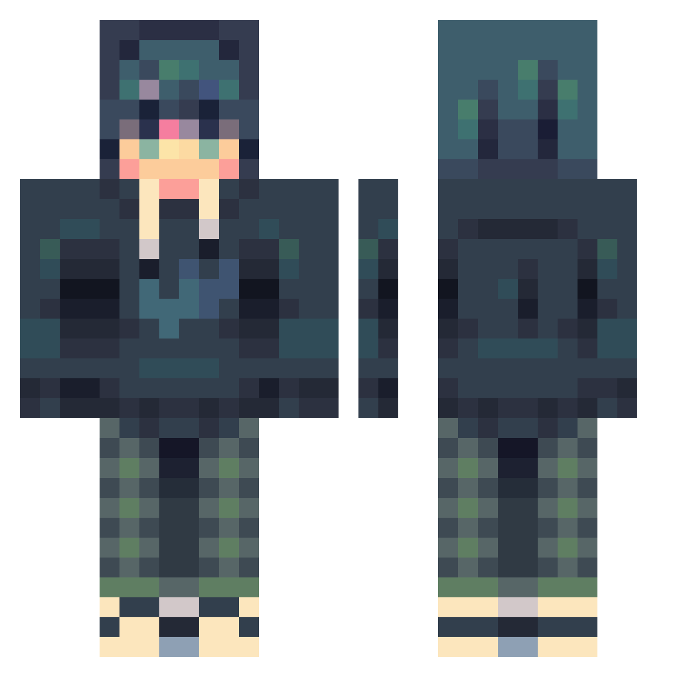 Kwintesencjusz Minecraft skin, front and back view