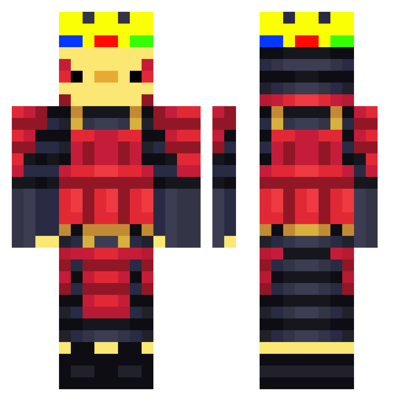 Theo0504 Minecraft skin, front and back view