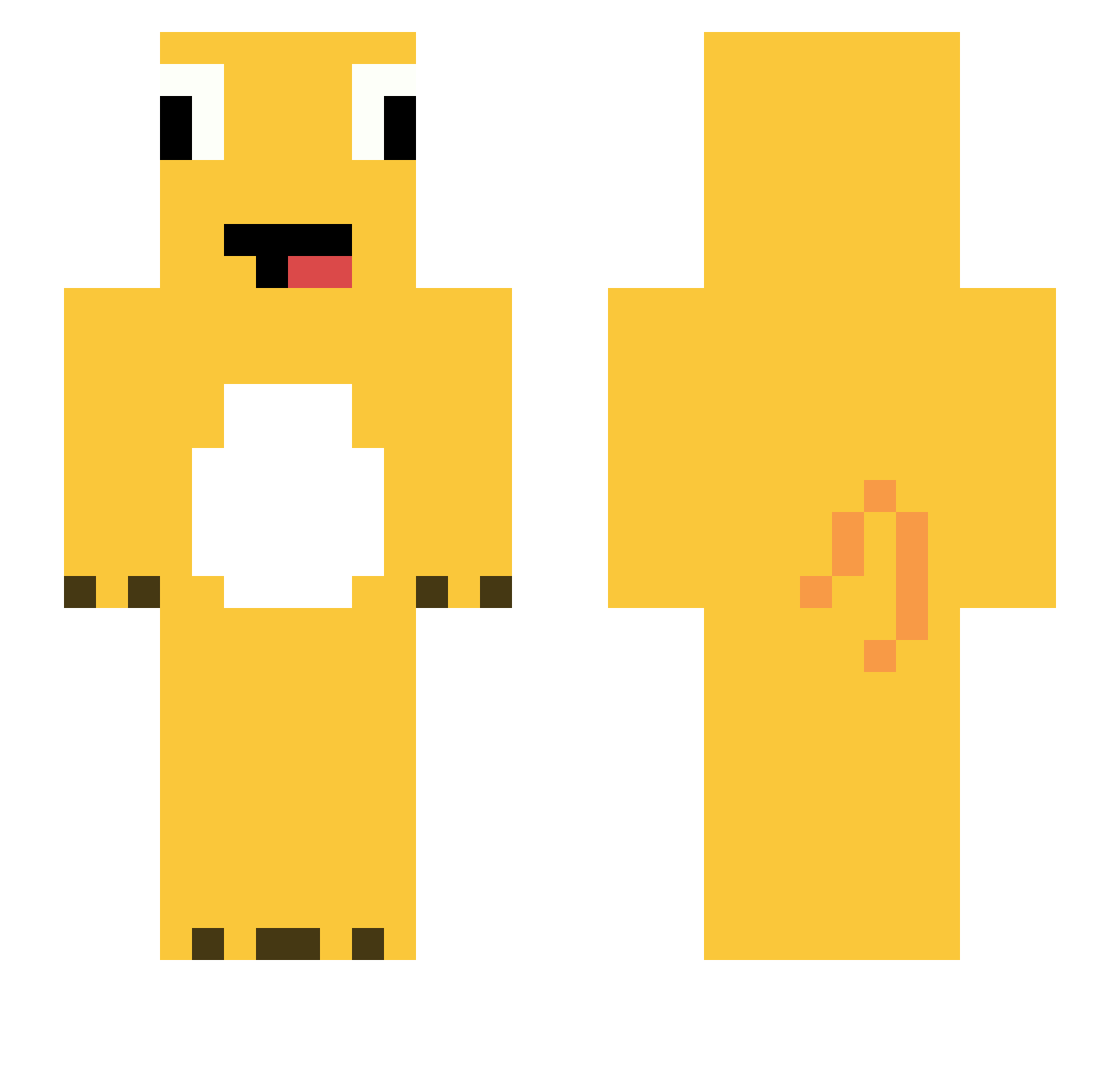 464564 Minecraft skin, front and back view