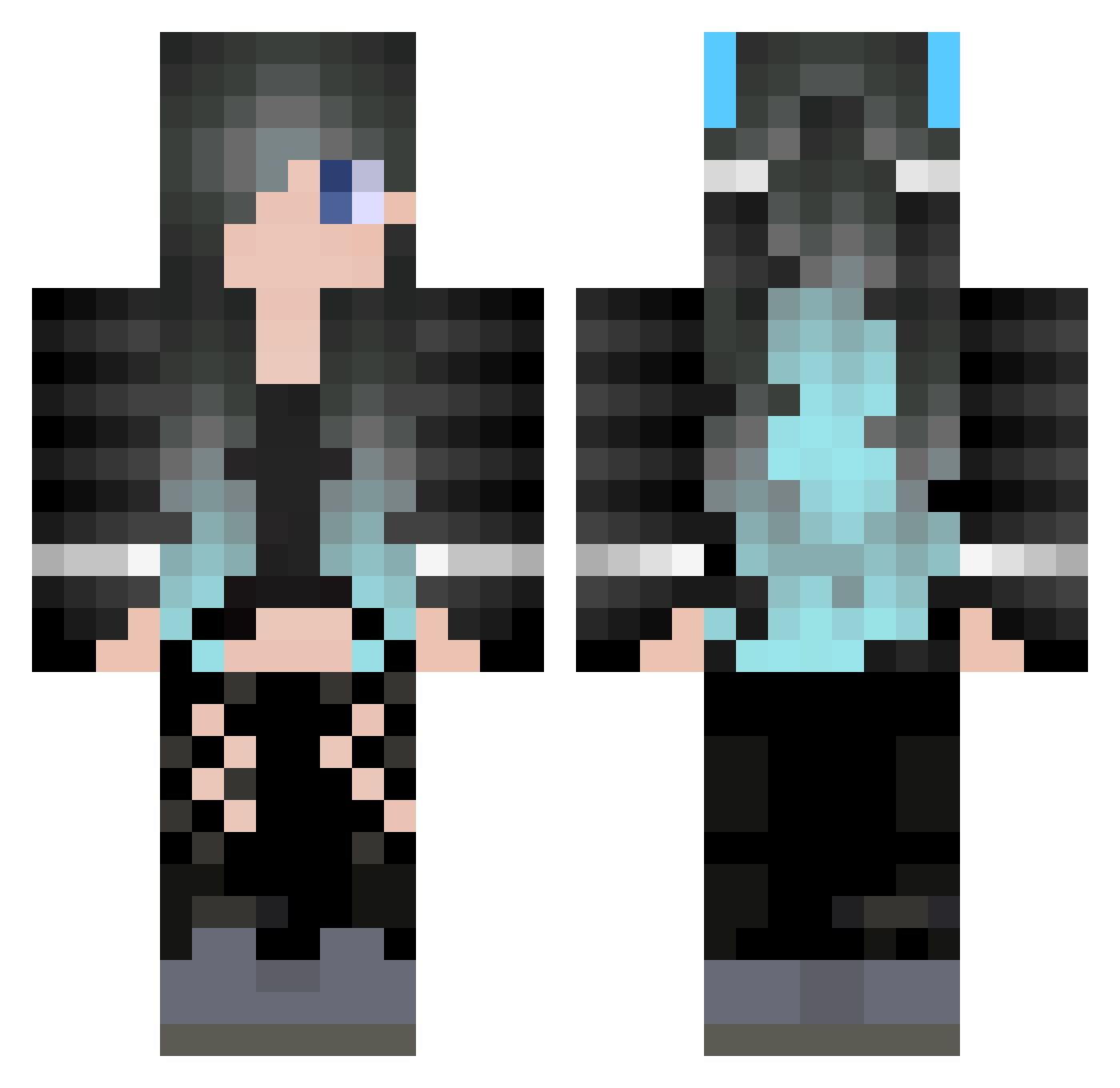 wolfprincess21 Minecraft skin, front and back view