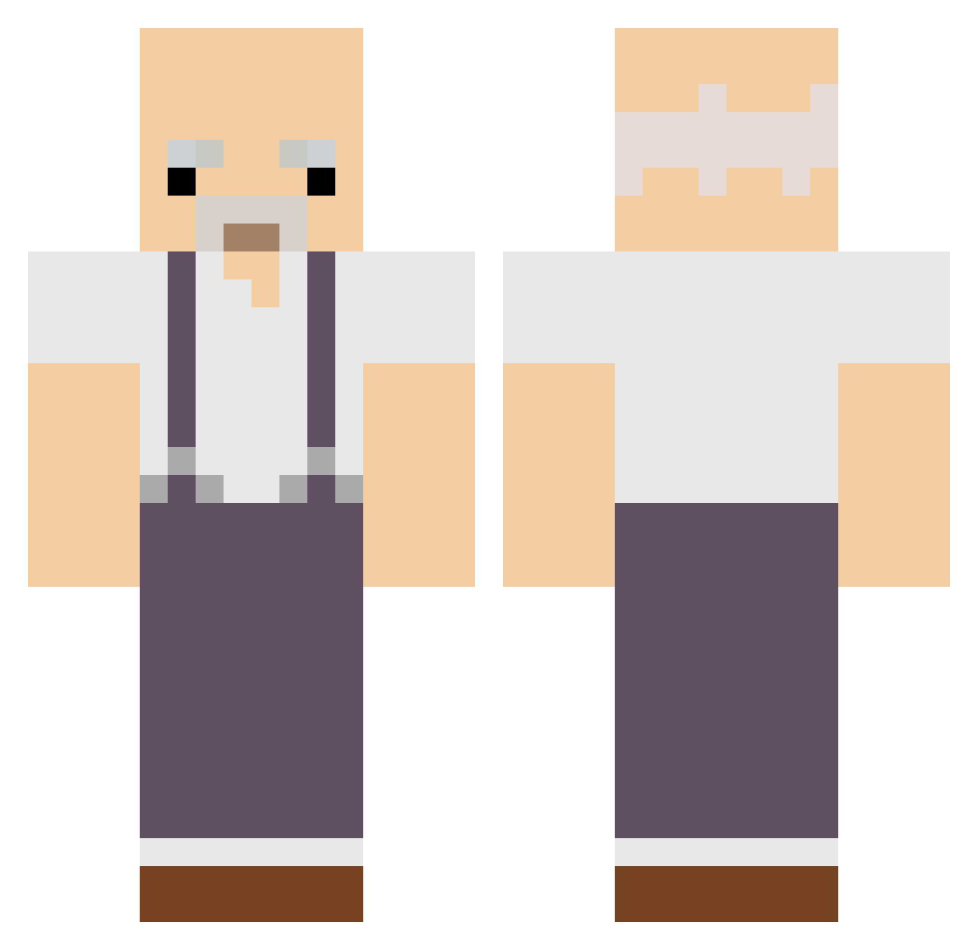 Pepper021 Minecraft skin, front and back view