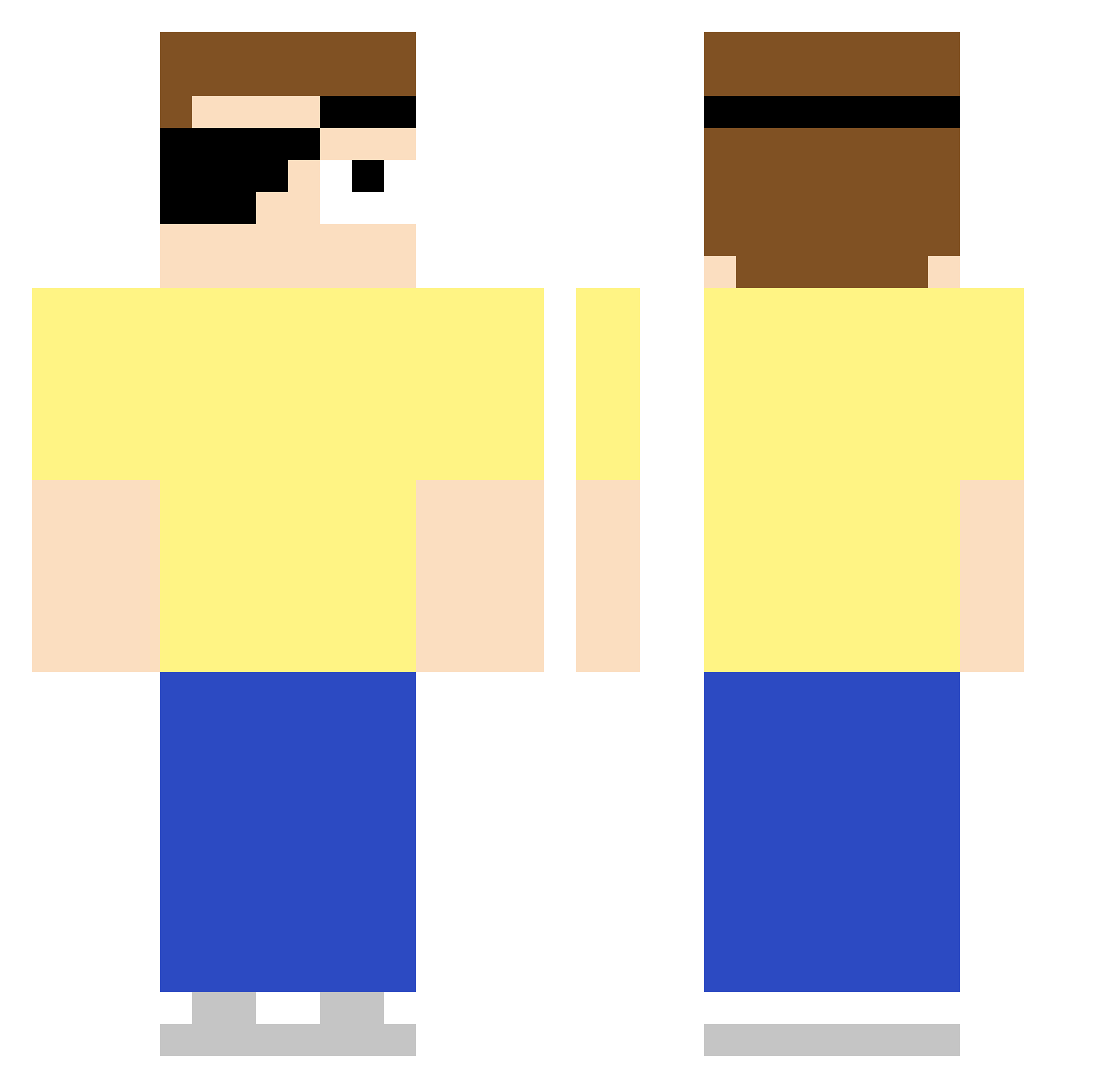 naranja_1234321 Minecraft skin, front and back view