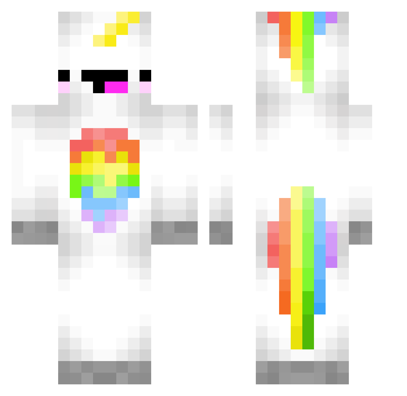 teaboy Minecraft skin, front and back view