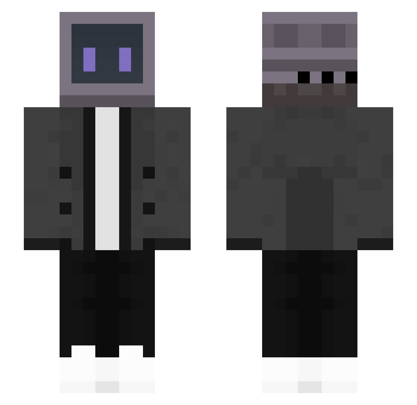 nyceee Minecraft skin, front and back view