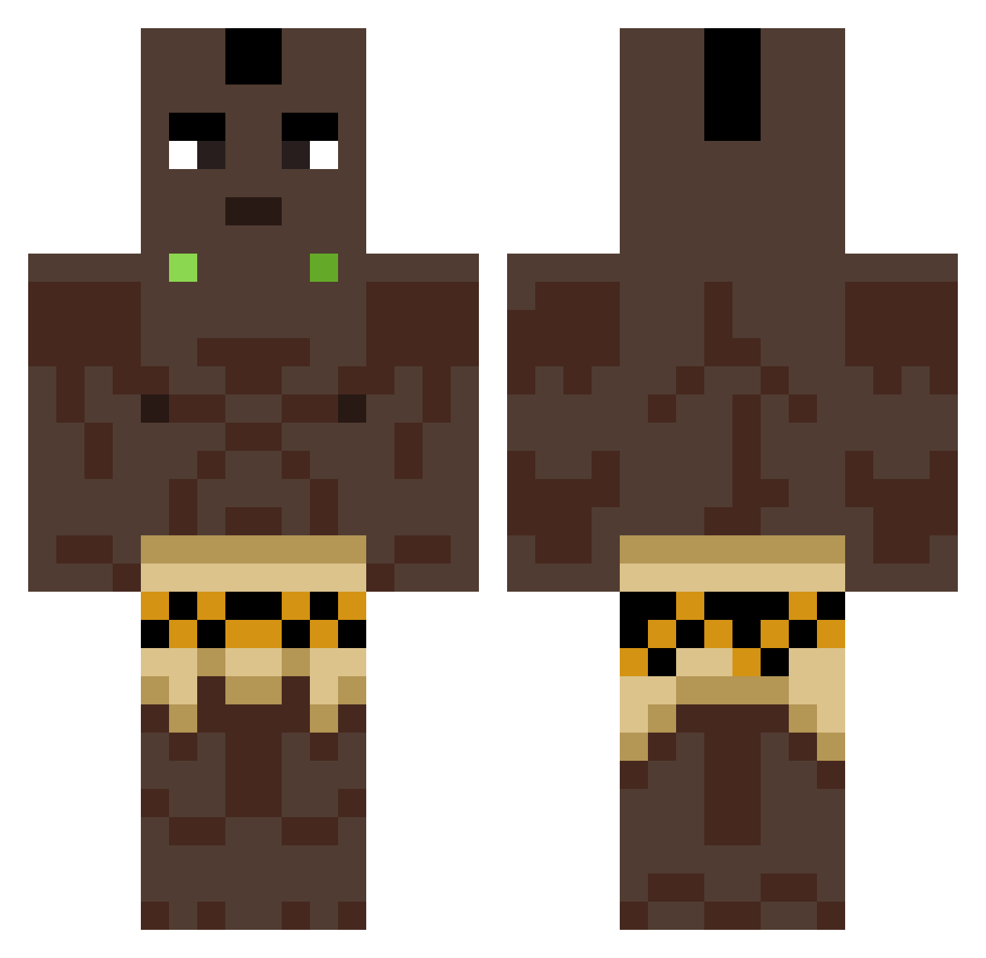 LoloLeRigolo31 Minecraft skin, front and back view
