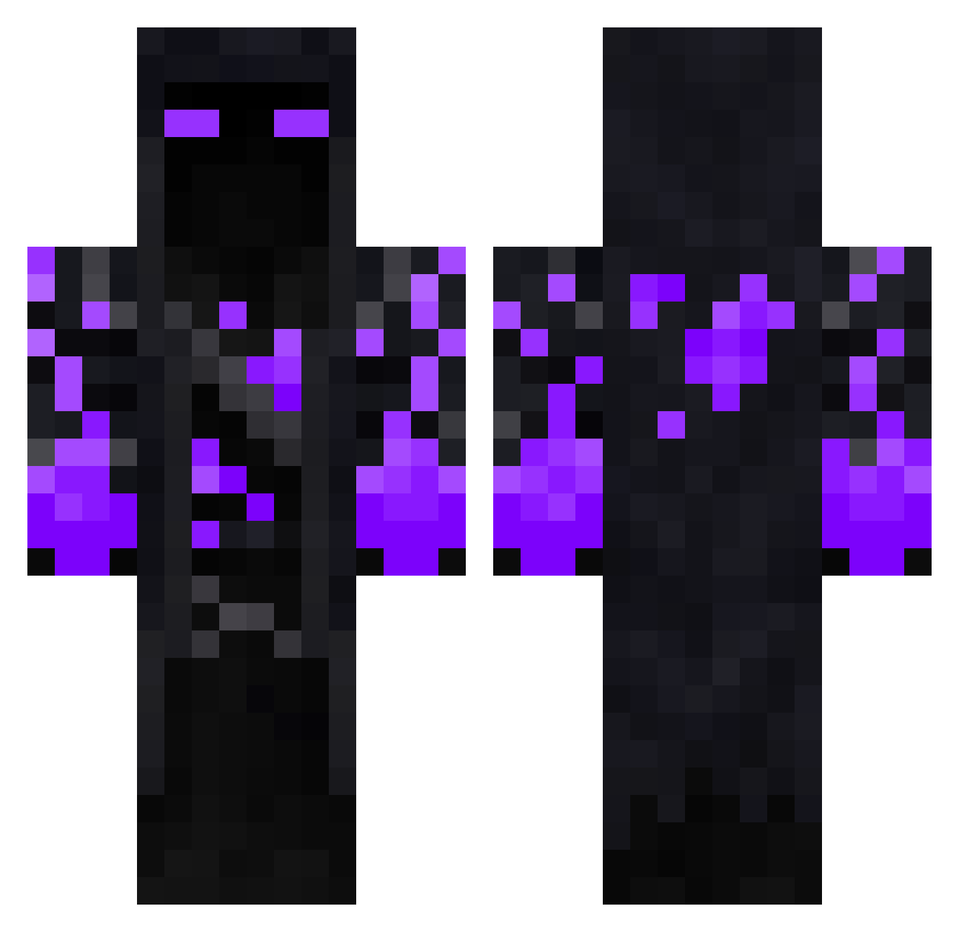 grizuu Minecraft skin, front and back view