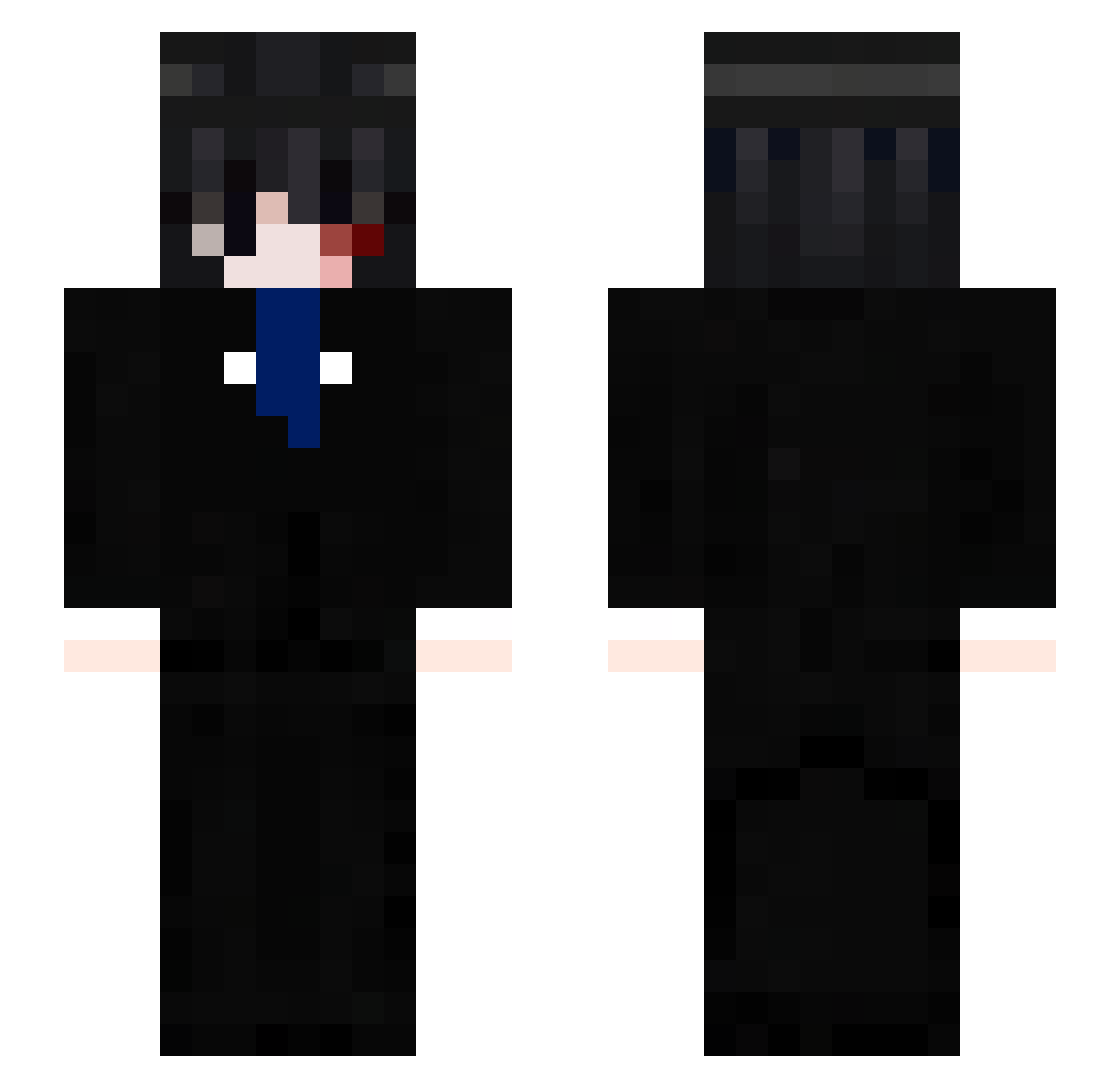 Ace_hearts9 Minecraft skin, front and back view