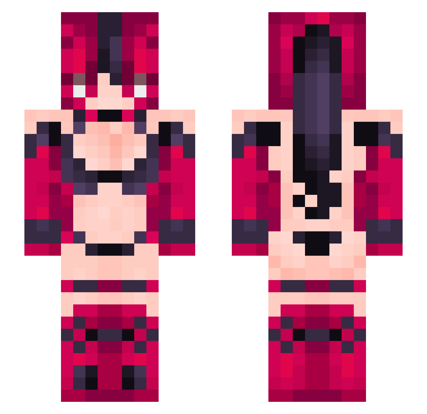 kirikoOjisan Minecraft skin, front and back view