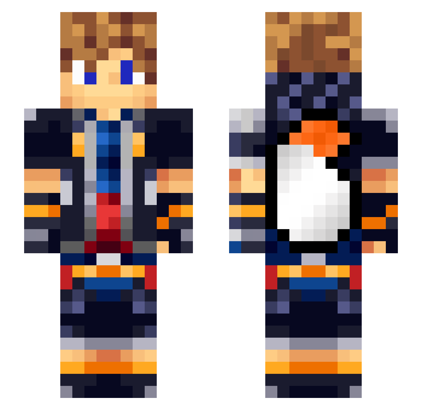 KingdomHearts Minecraft skin, front and back view