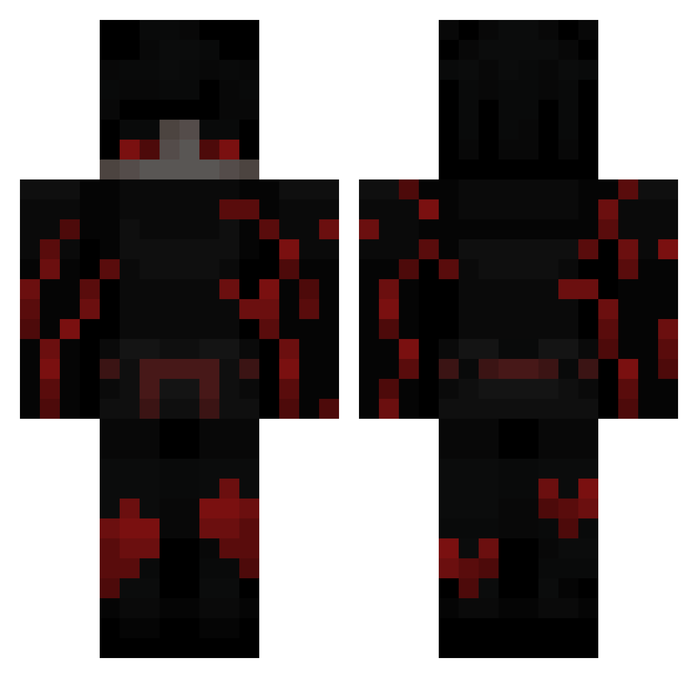 Verology Minecraft skin, front and back view
