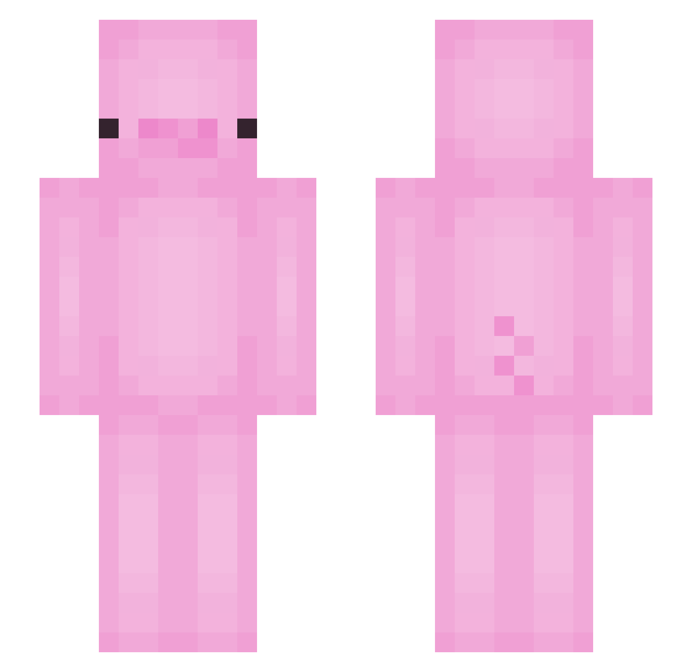 wounz Minecraft skin, front and back view
