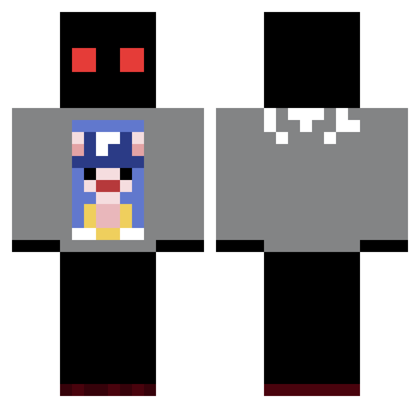 THG_Mathemann Minecraft skin, front and back view