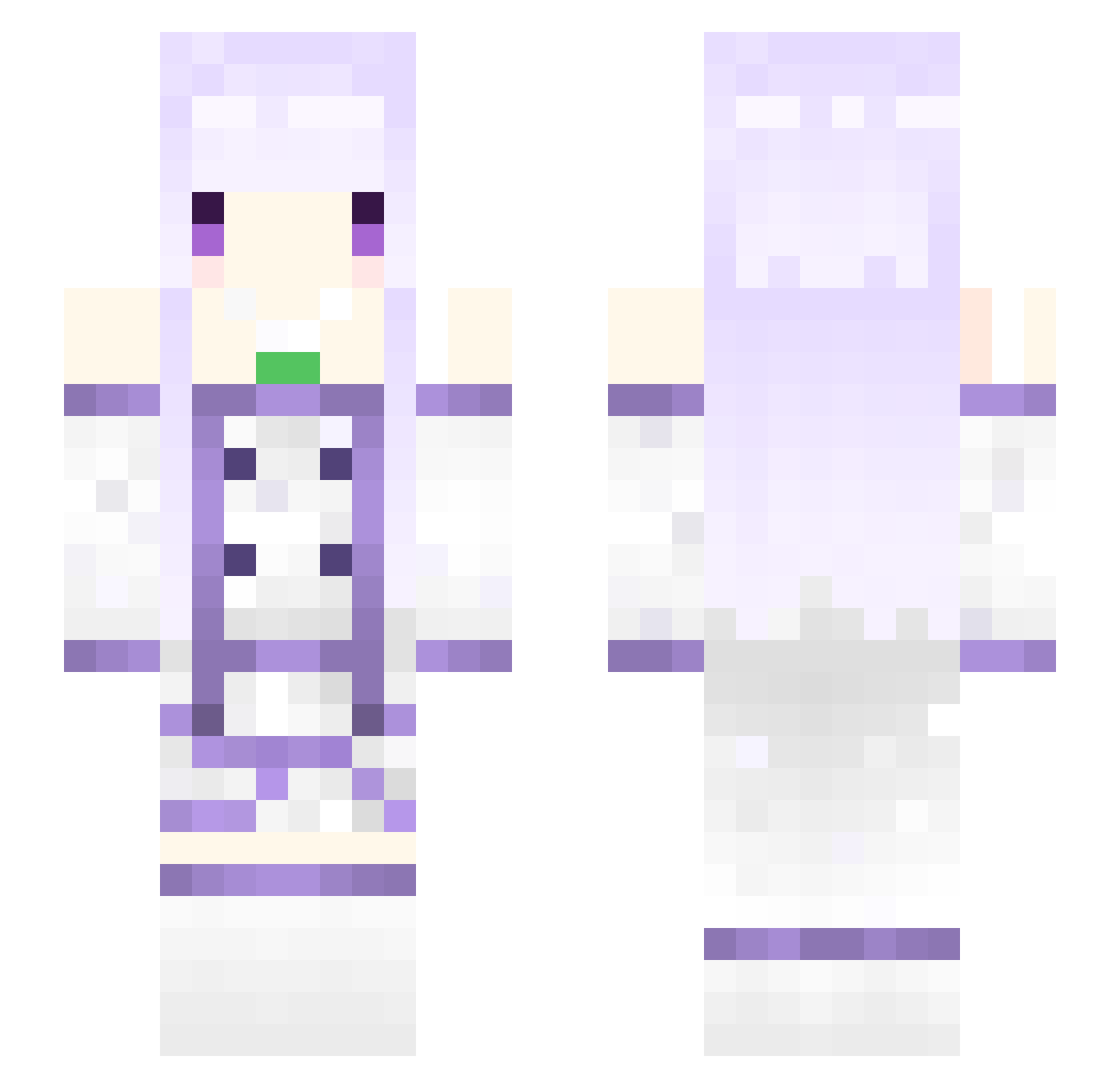 teaYeah Minecraft skin, front and back view