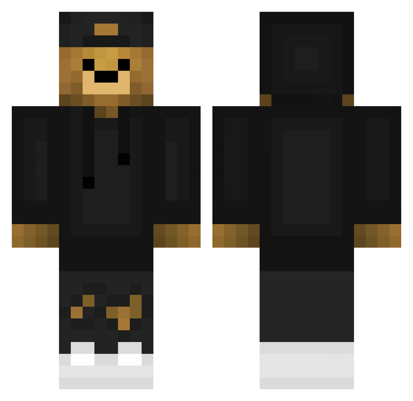 Edragzec Minecraft skin, front and back view