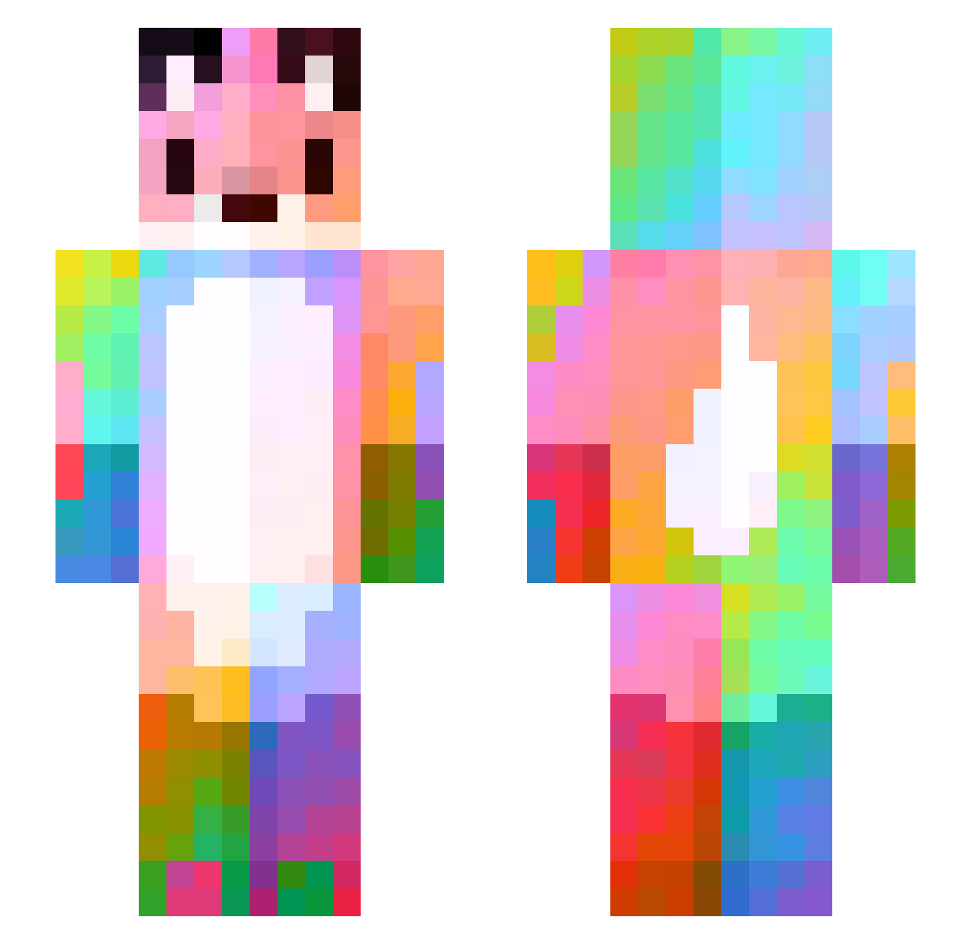 Edyth Minecraft skin, front and back view
