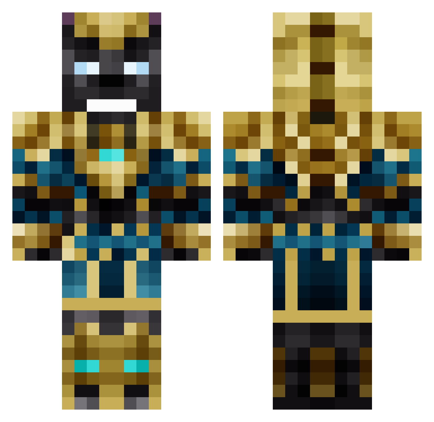 ElTouriste33 Minecraft skin, front and back view