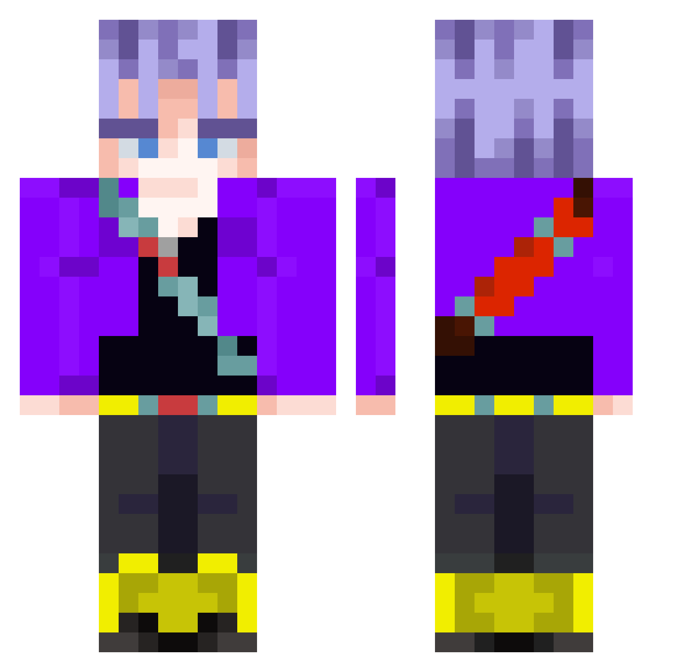 King_Sushi Minecraft skin, front and back view