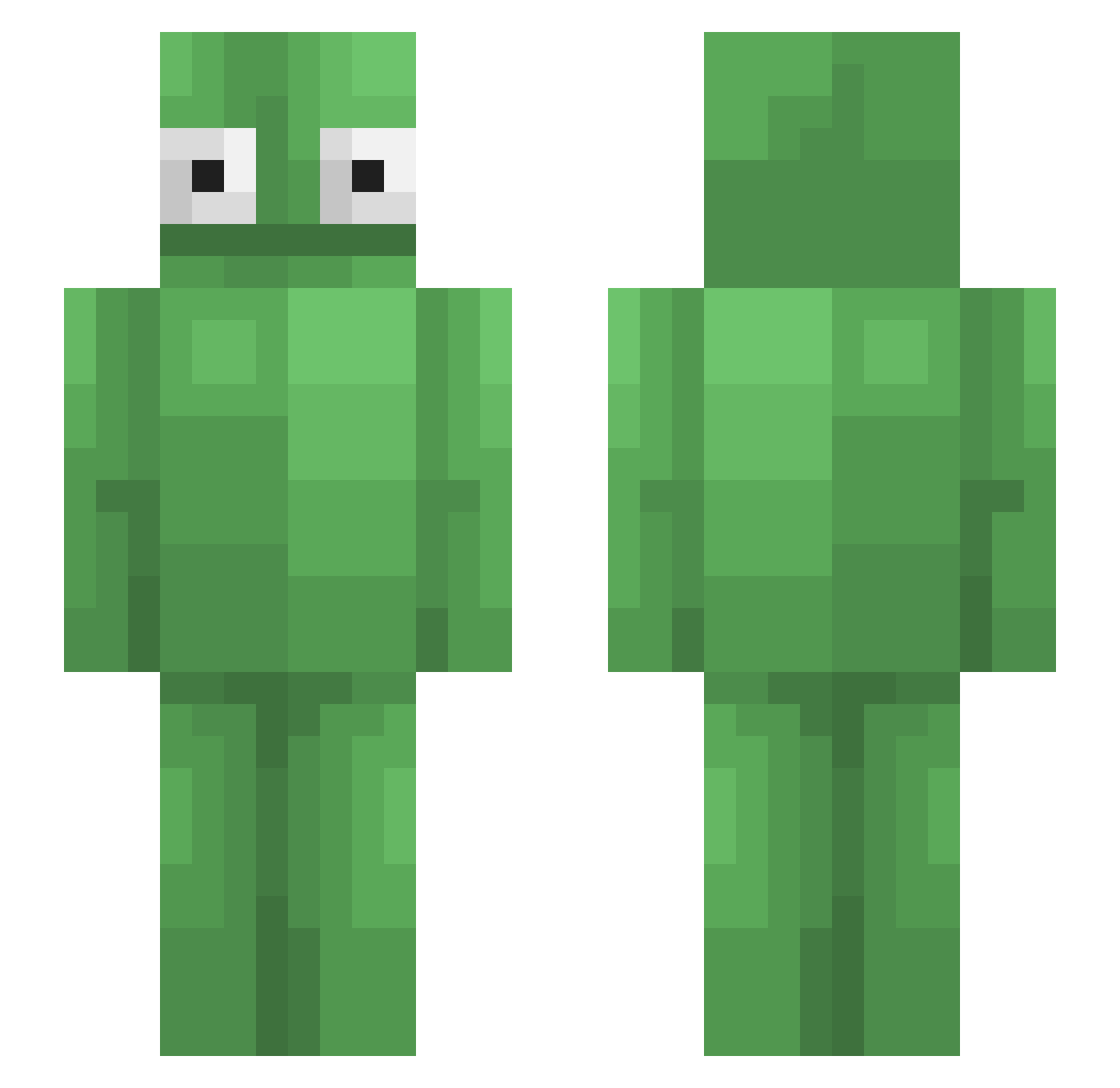 sypai Minecraft skin, front and back view