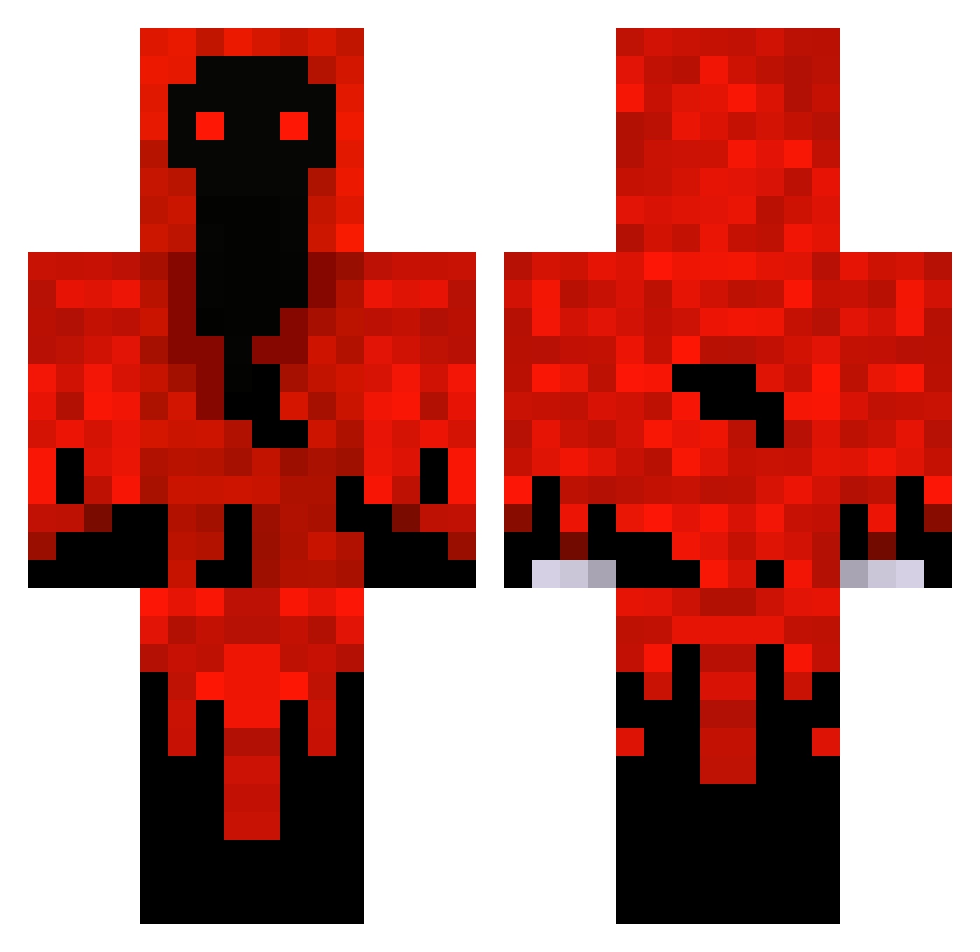 Kippers Minecraft skin, front and back view