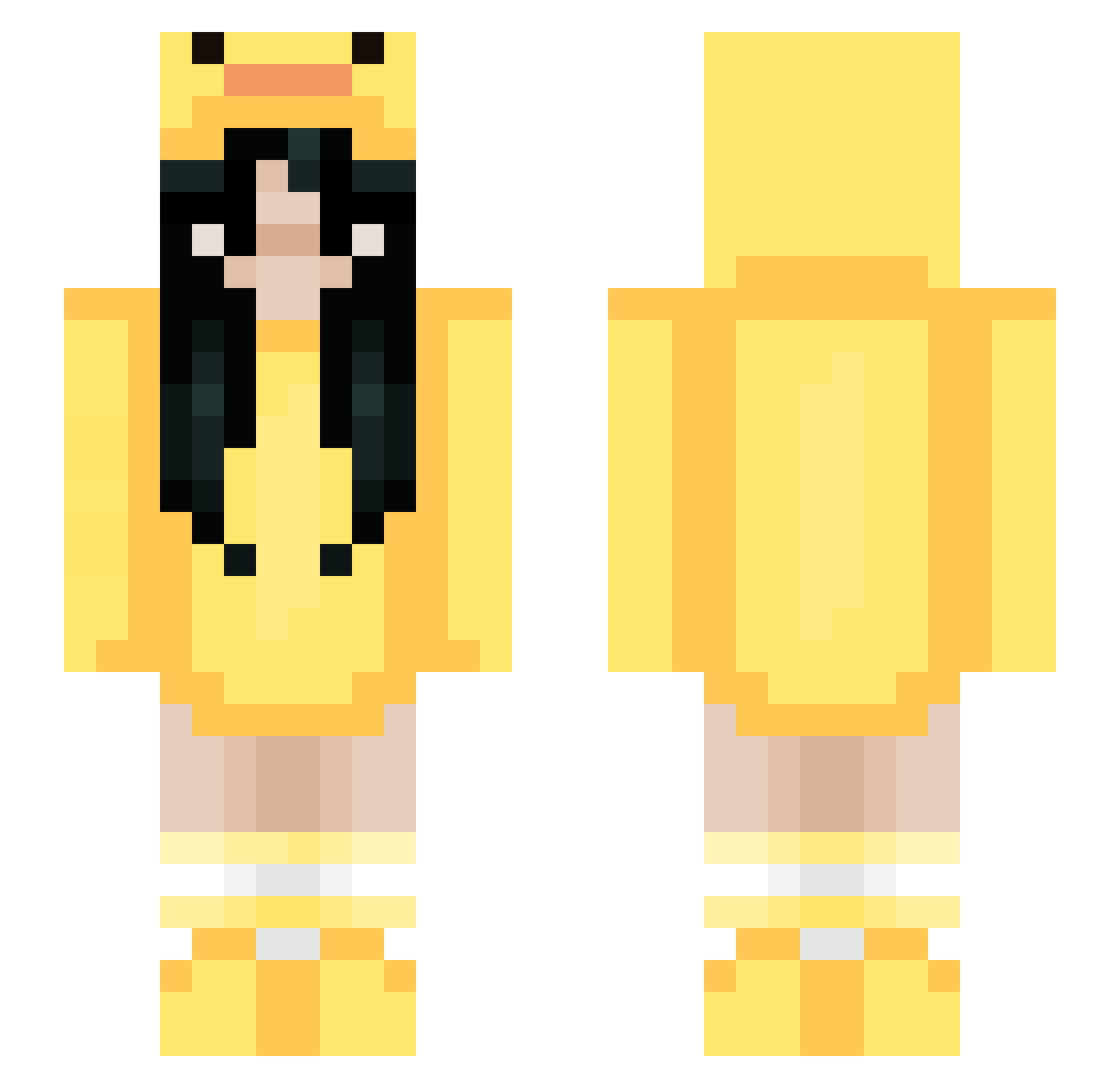 Zayrenlol Minecraft skin, front and back view