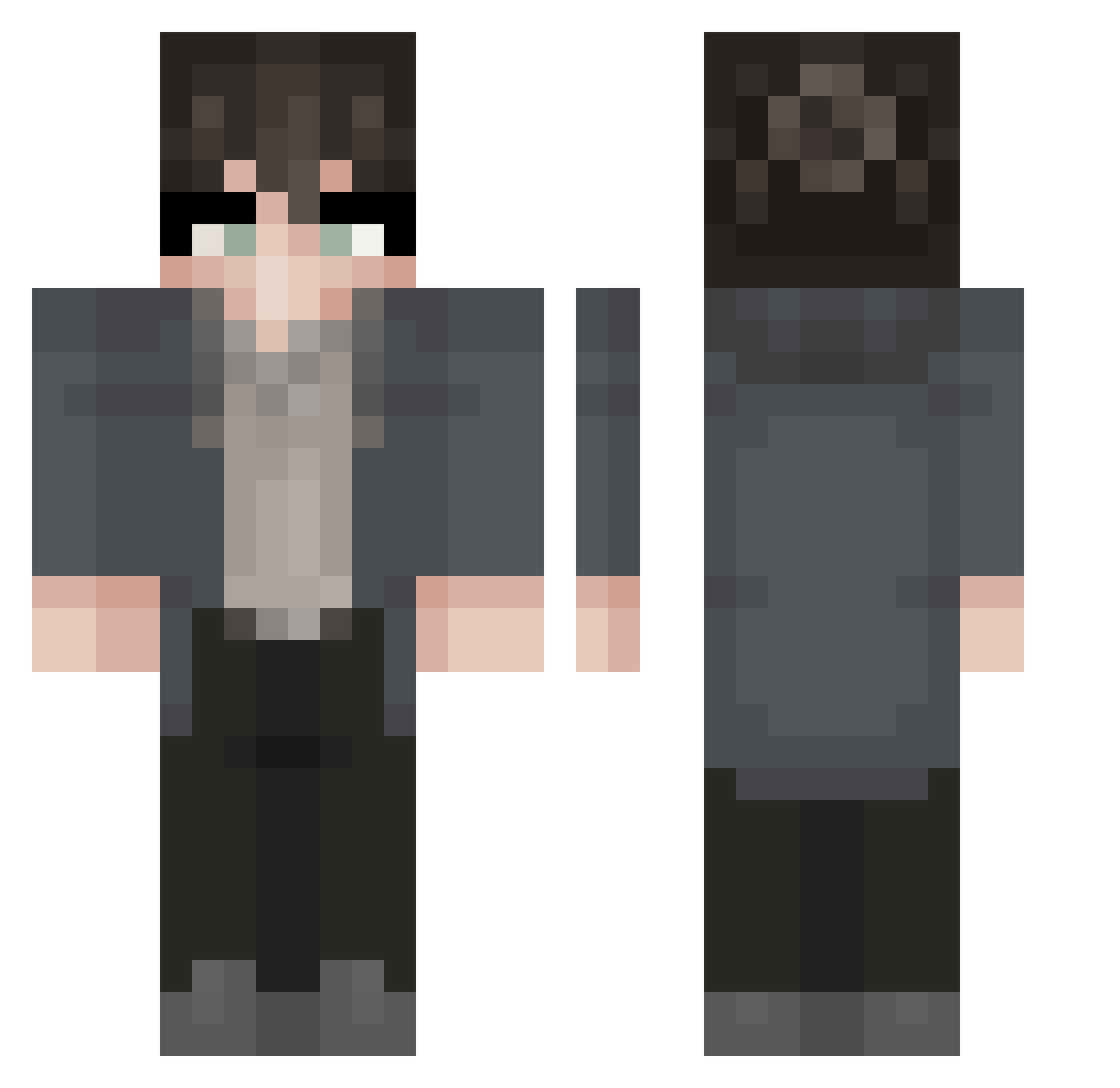 Roodles_ Minecraft skin, front and back view