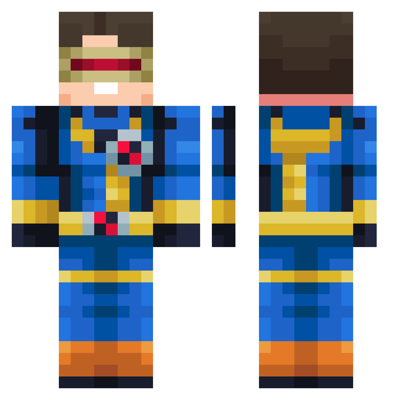 Emolga501 Minecraft skin, front and back view