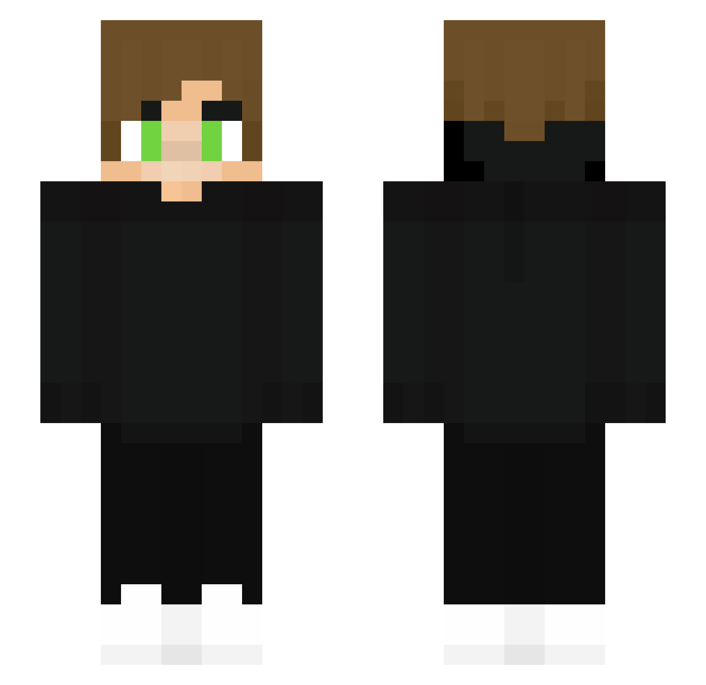 MIN4PO Minecraft skin, front and back view