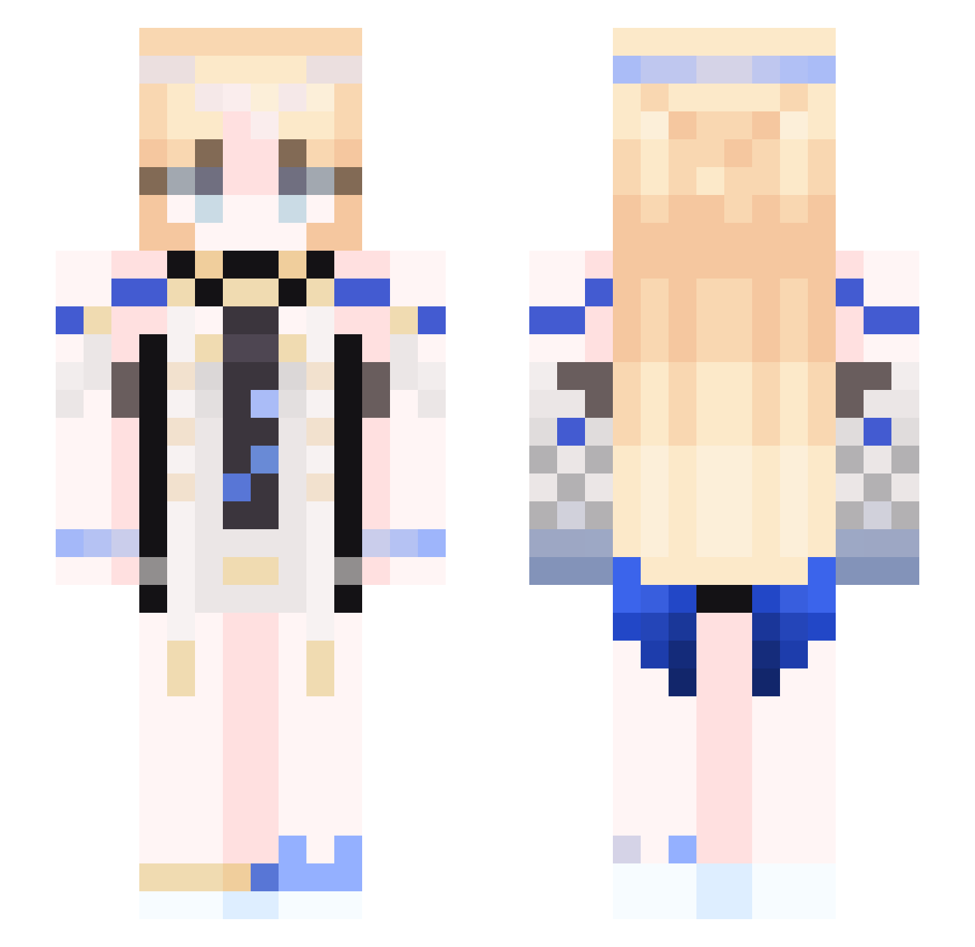 TaeHyeon_UI Minecraft skin, front and back view