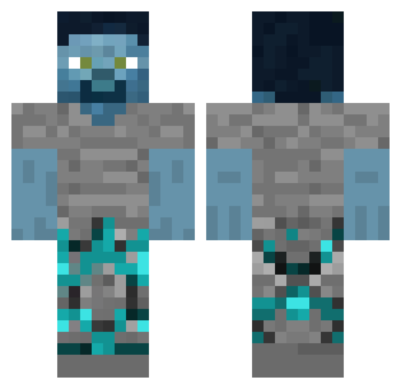 ohspeckz Minecraft skin, front and back view