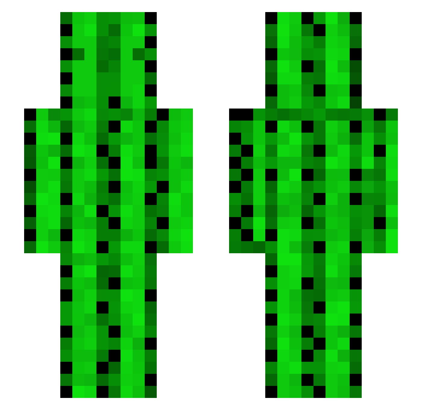 Gbyro Minecraft skin, front and back view