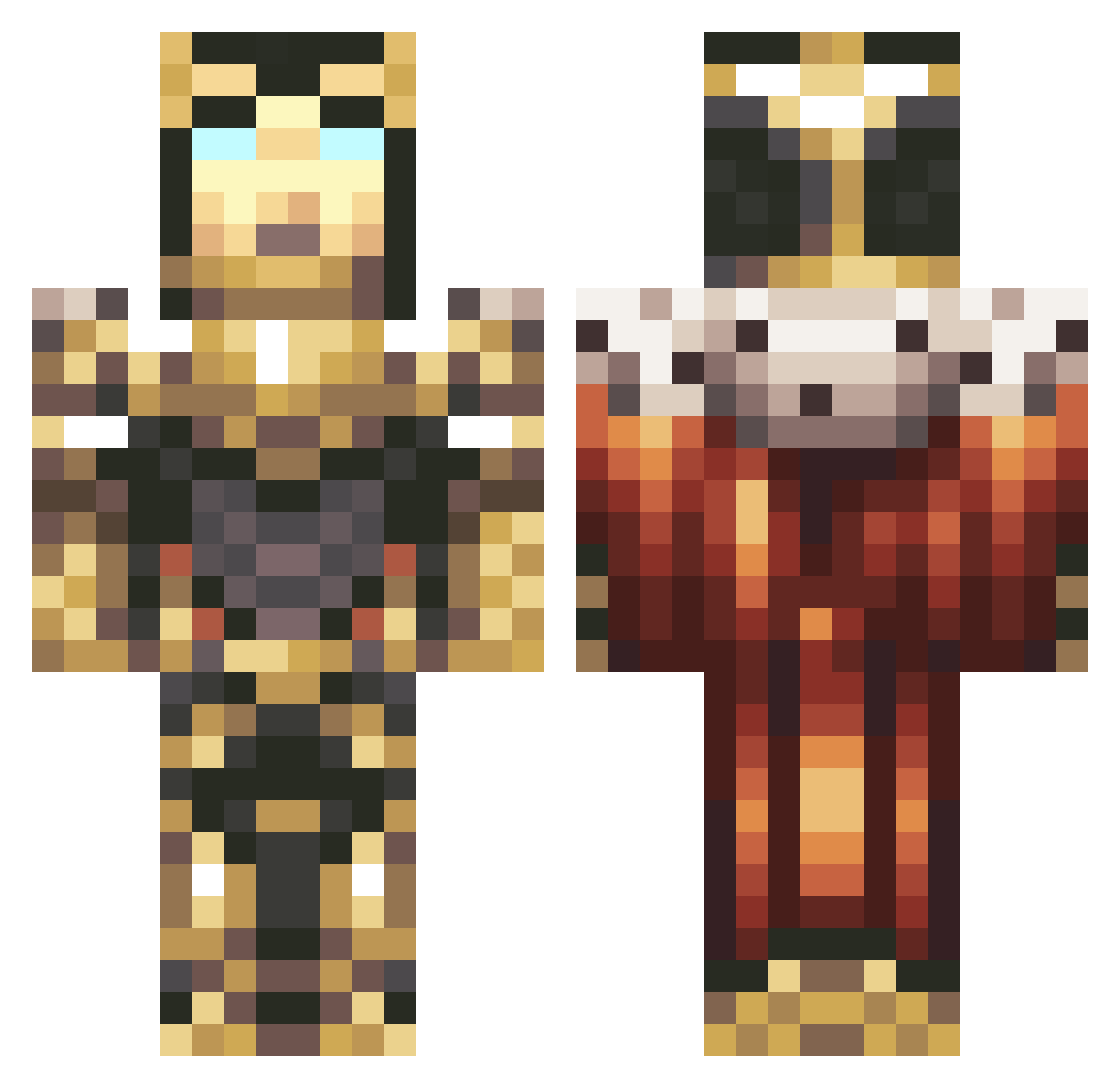 Epicliblob Minecraft skin, front and back view
