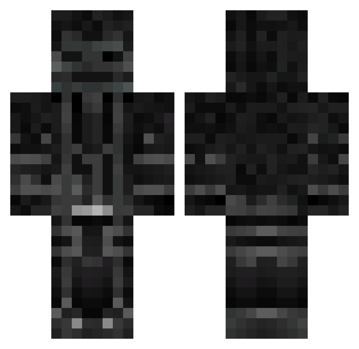 Dogsound3 Minecraft skin, front and back view