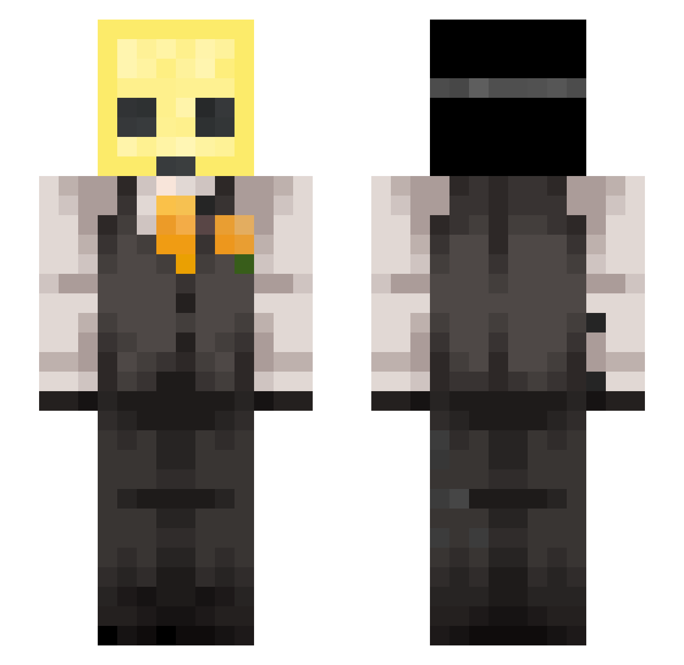 pratyushreenga Minecraft skin, front and back view