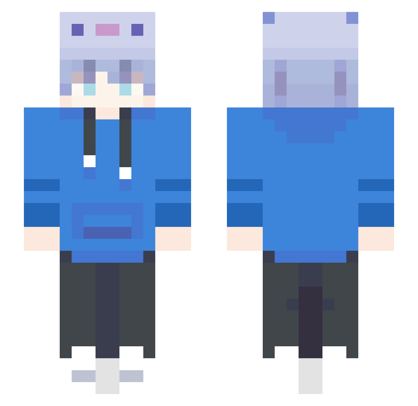 Kensor_1289 Minecraft skin, front and back view