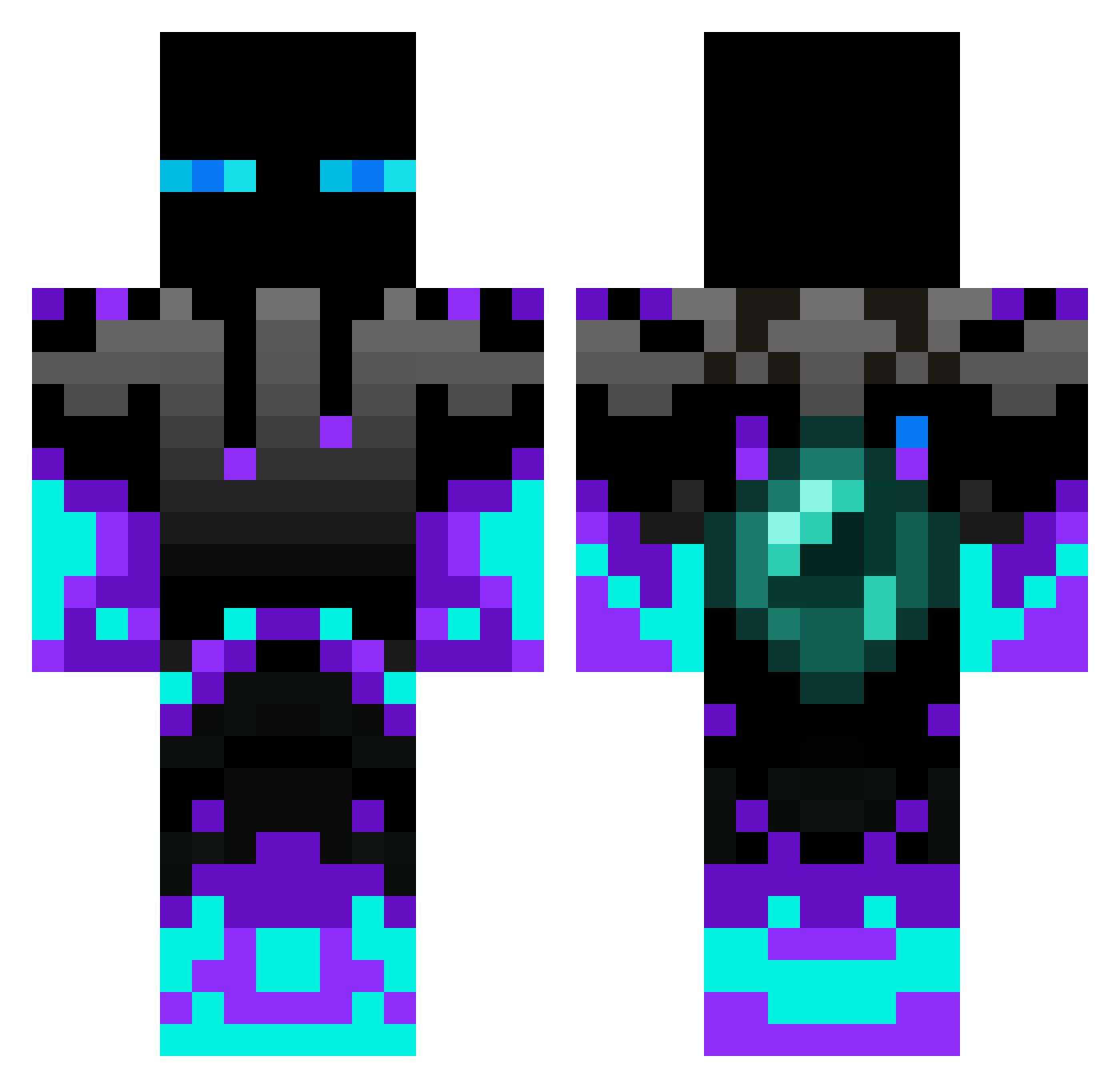 Enjoyable Minecraft skin, front and back view