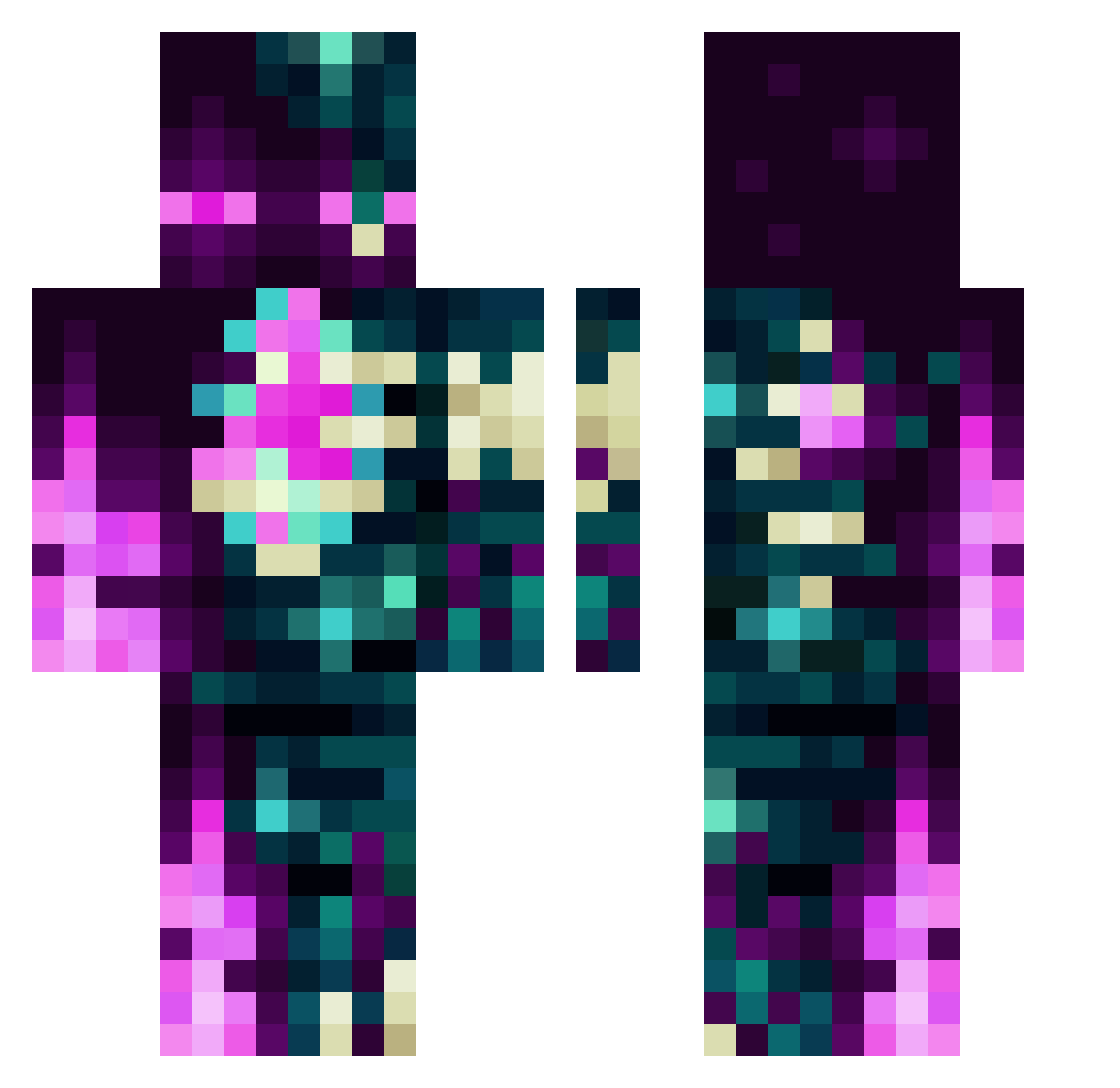 tb14117 Minecraft skin, front and back view