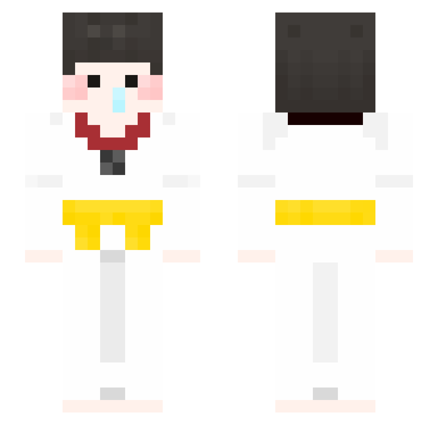 HwangSee Minecraft skin, front and back view