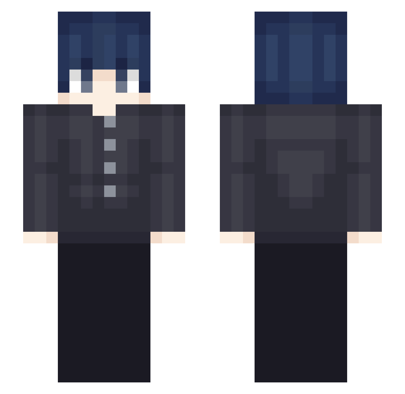 bradwitha6 Minecraft skin, front and back view
