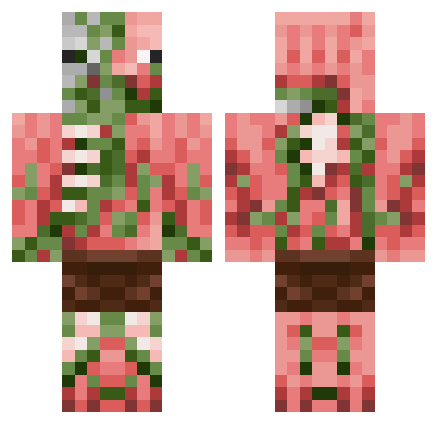 Venom_Cunk Minecraft skin, front and back view
