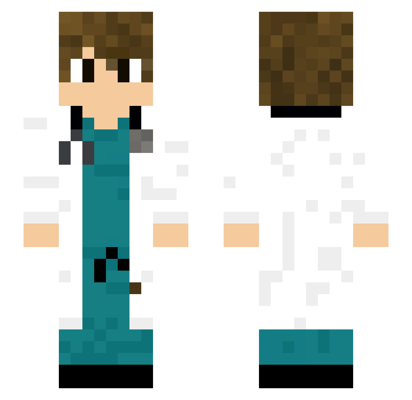 Cardioplegia Minecraft skin, front and back view