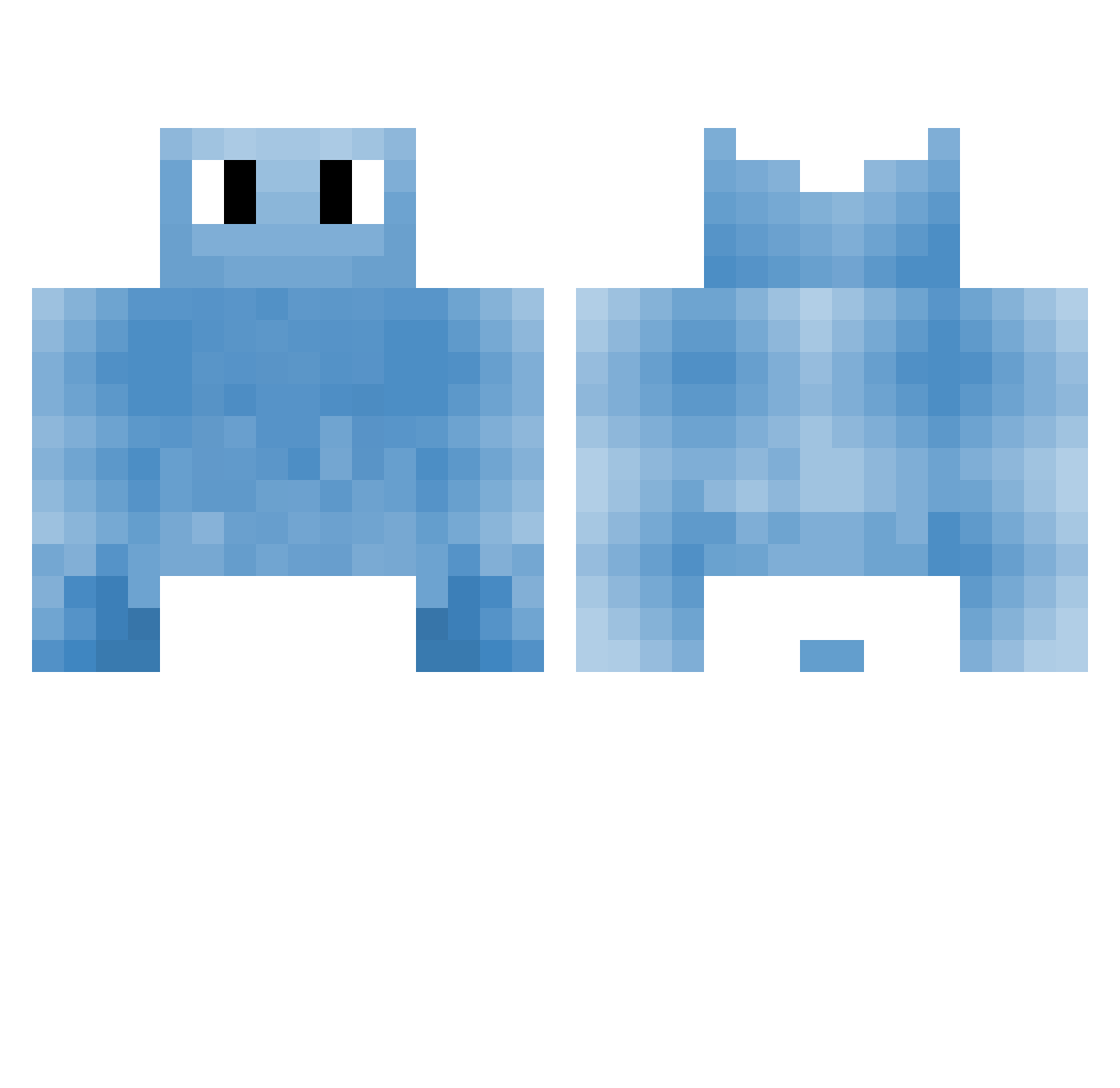 Y4LCN Minecraft skin, front and back view