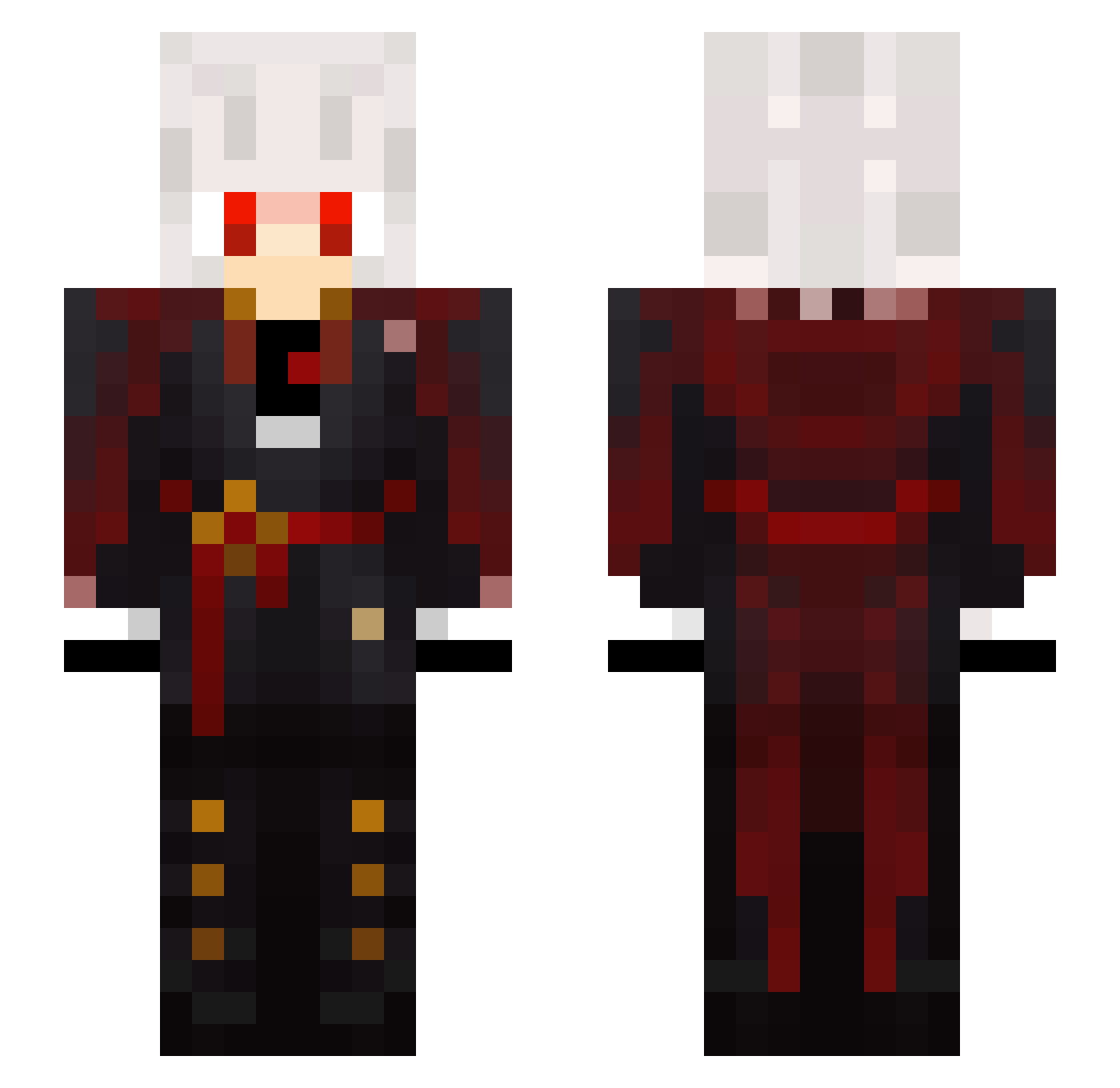ghostiscoole Minecraft skin, front and back view