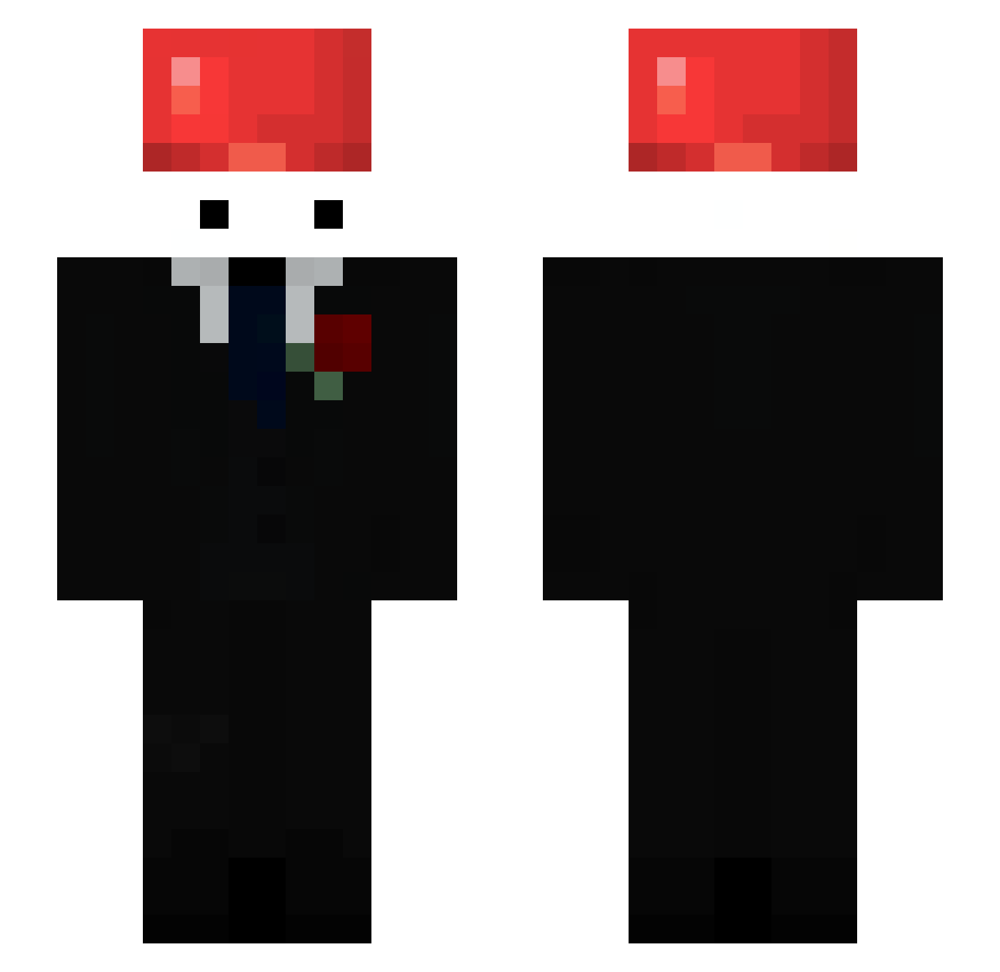 DrPacket Minecraft skin, front and back view