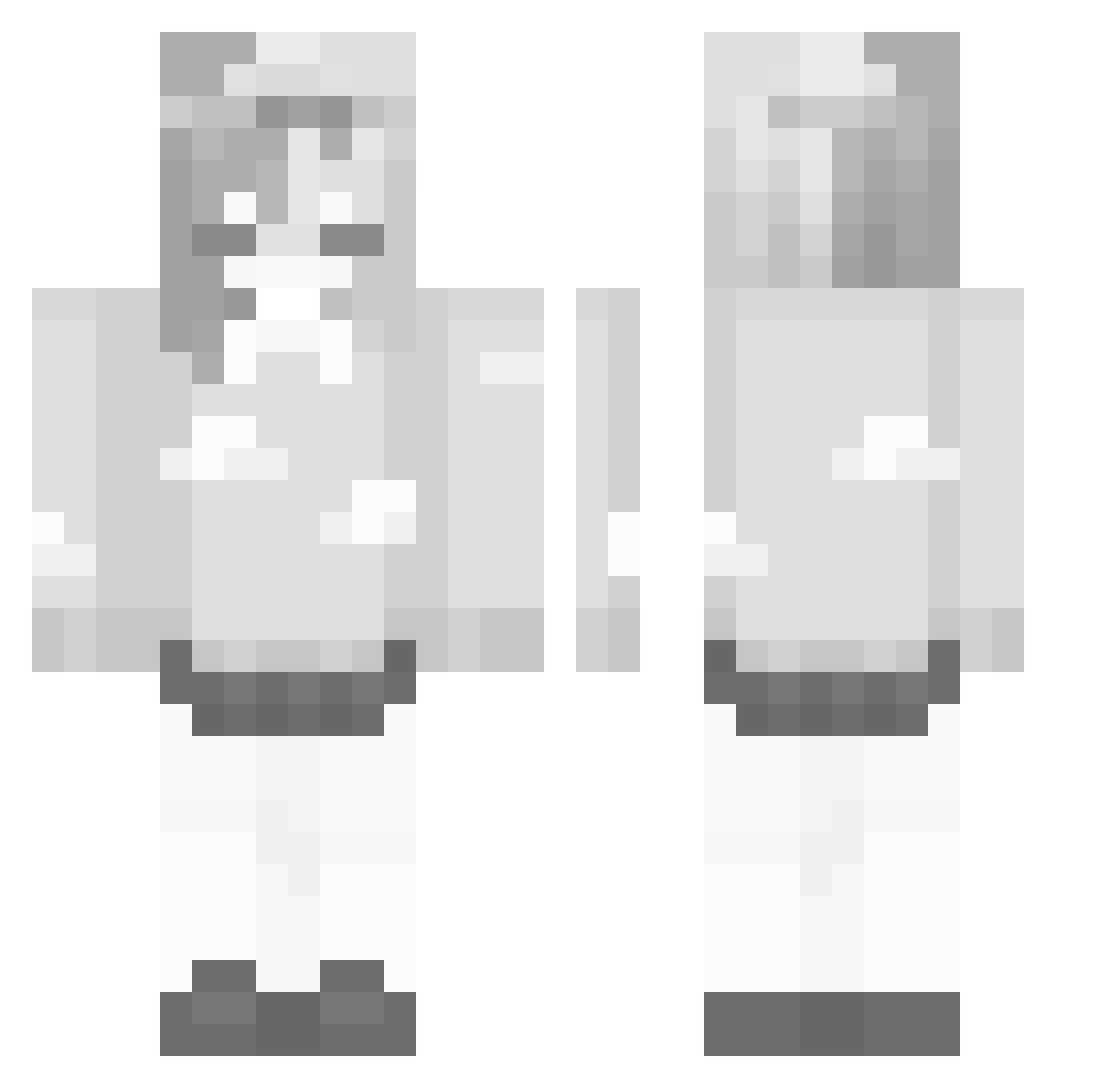 Wo1fii Minecraft skin, front and back view