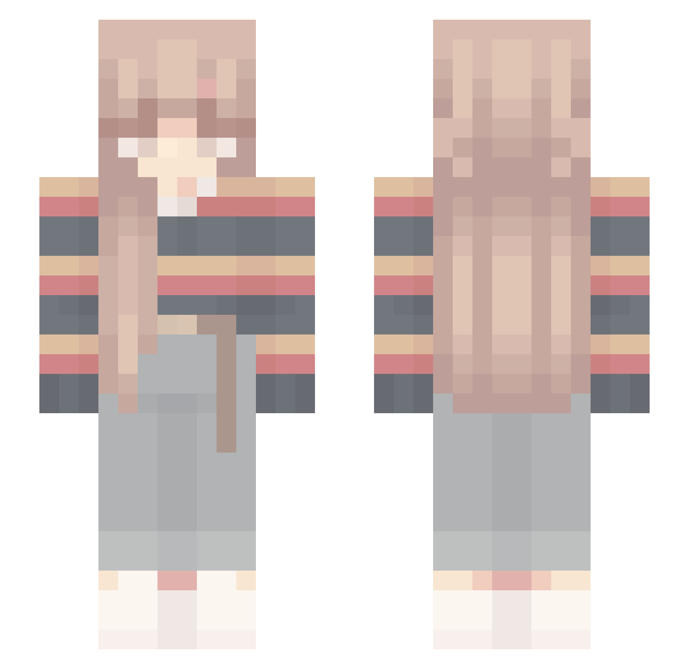rlagkswnd Minecraft skin, front and back view