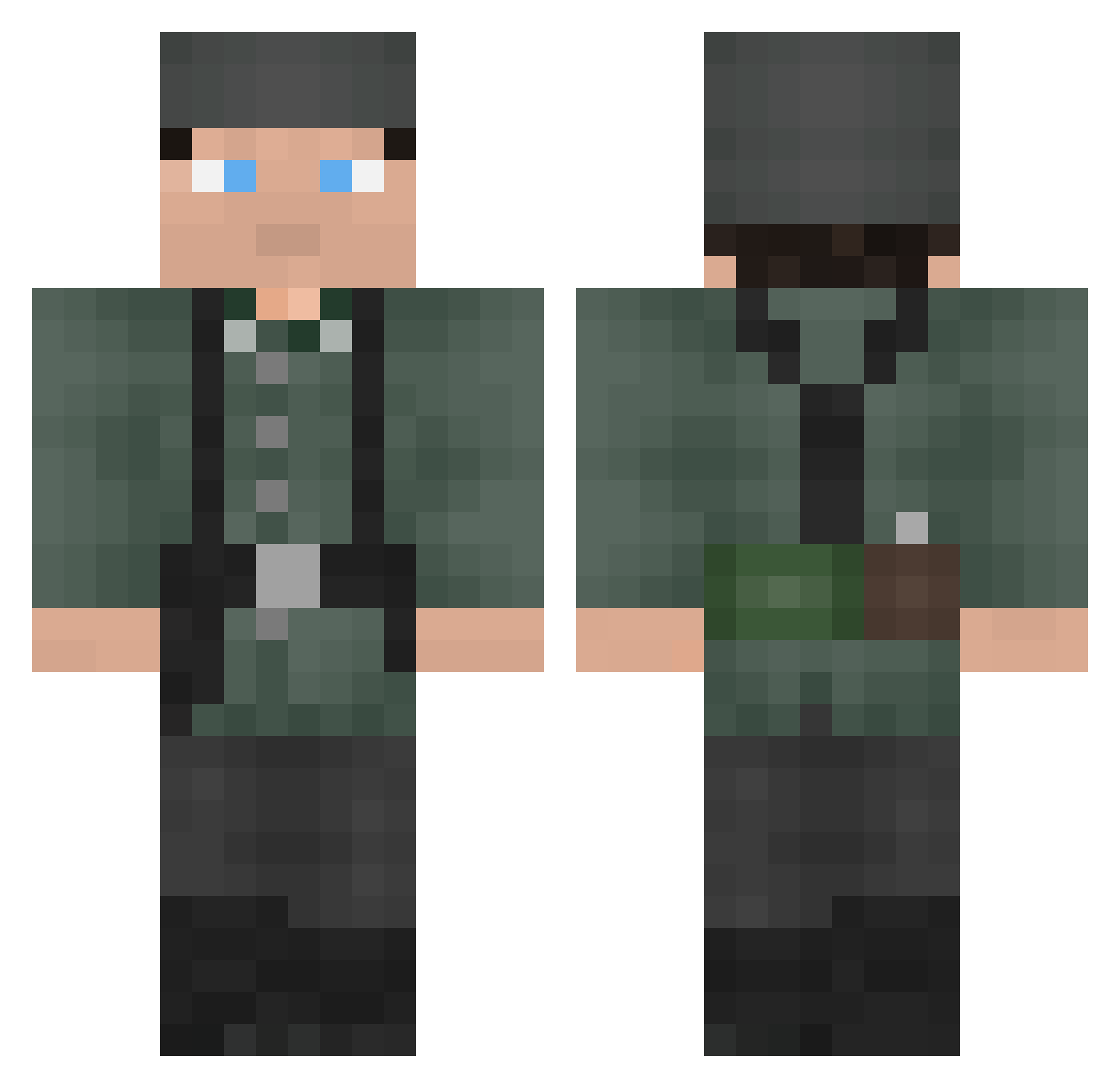 shelta Minecraft skin, front and back view