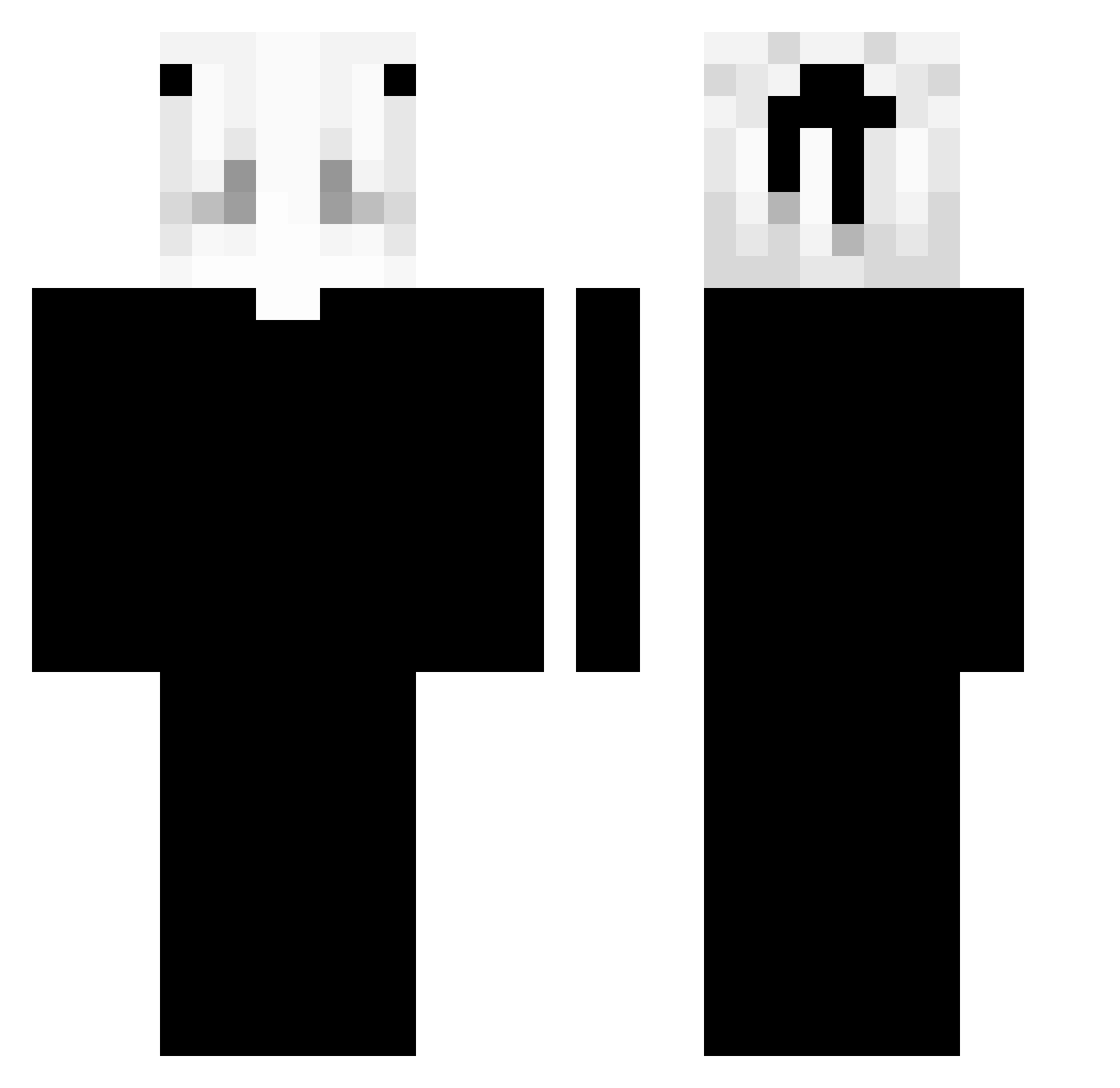 WireeGk Minecraft skin, front and back view